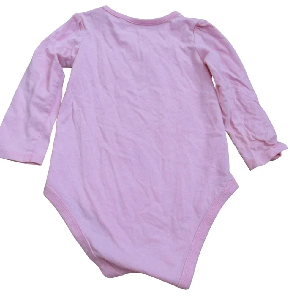 Jumping Beans 1 Pc Bodysuit Toddler Girls 18M Pink Snuggle Bunny Long Sleeve